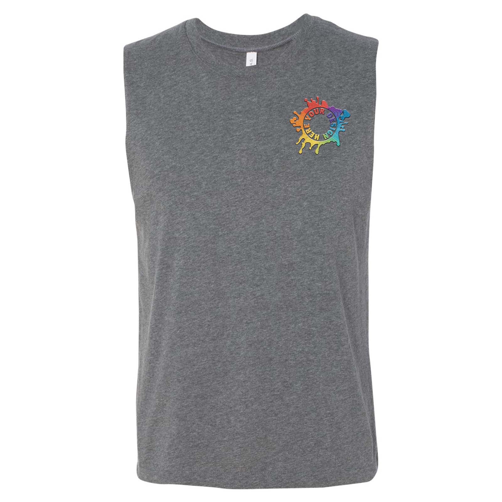 Bella + Canvas Unisex 100% Cotton Jersey Muscle Tank Top Embroidery - Mato & Hash