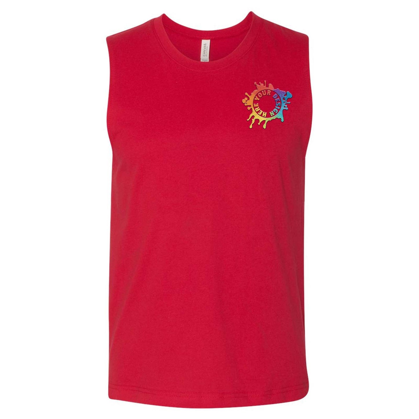 Bella + Canvas Unisex 100% Cotton Jersey Muscle Tank Top Embroidery - Mato & Hash
