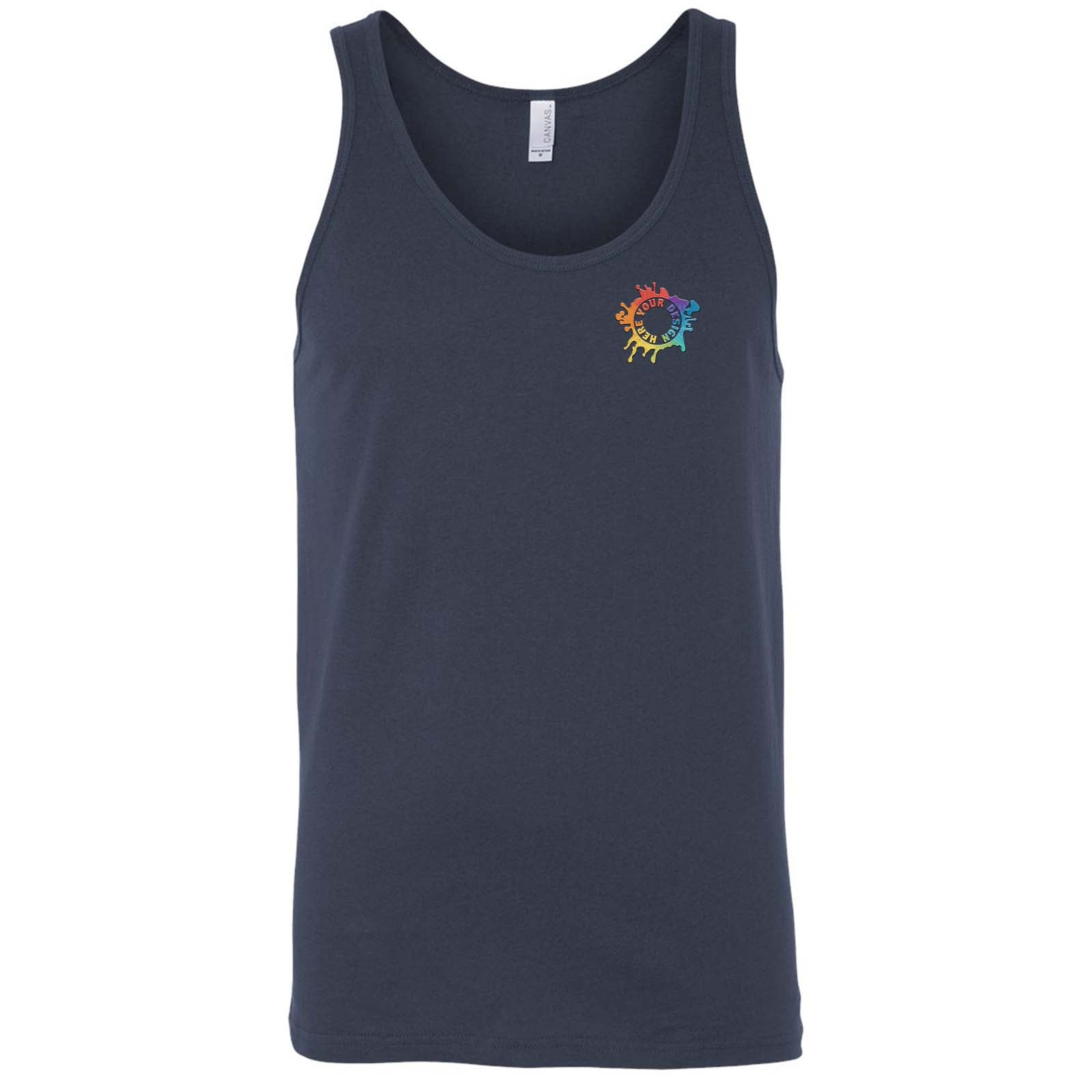 Bella + Canvas Unisex 100% Cotton Jersey Tank Top Embroidery - Mato & Hash