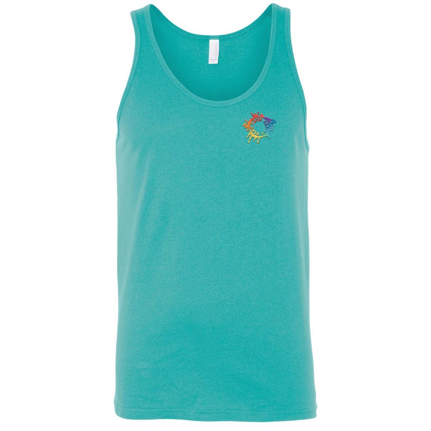 Bella + Canvas Unisex 100% Cotton Jersey Tank Top Embroidery - Mato & Hash