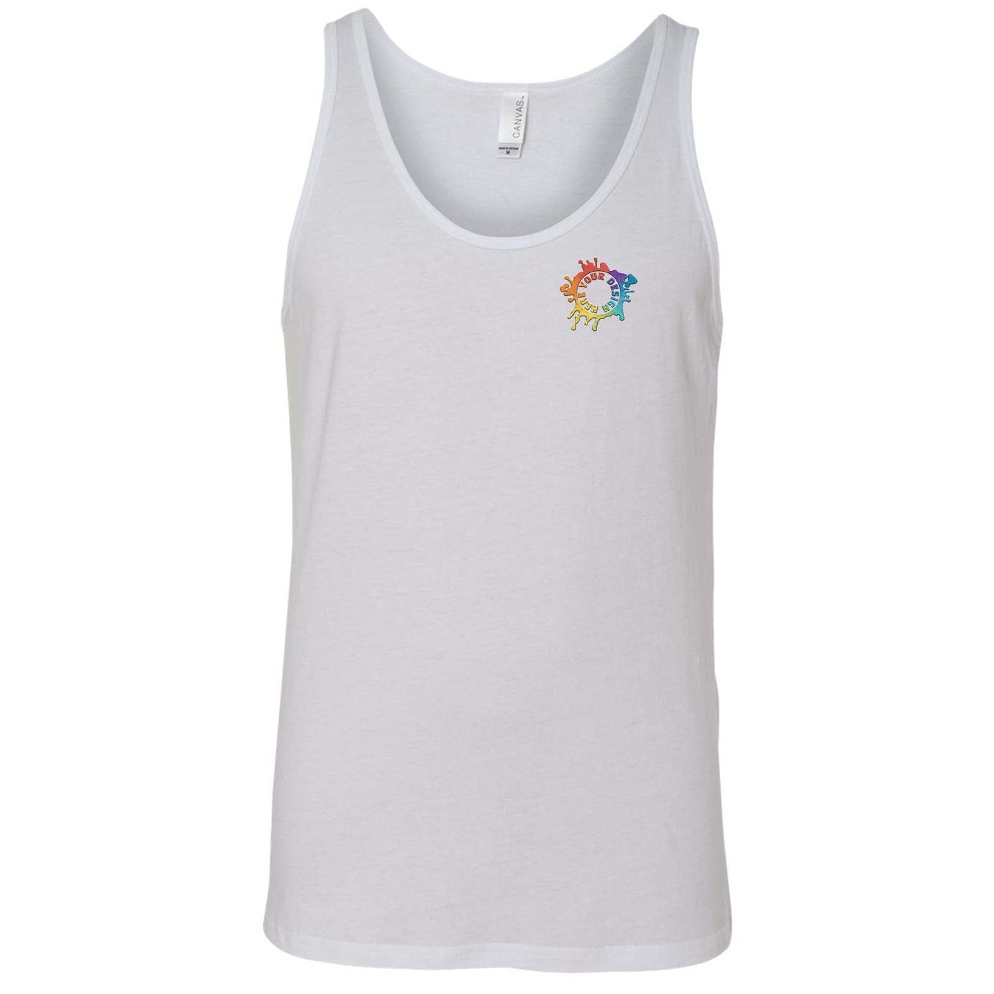 Bella + Canvas Unisex 100% Cotton Jersey Tank Top Embroidery - Mato & Hash