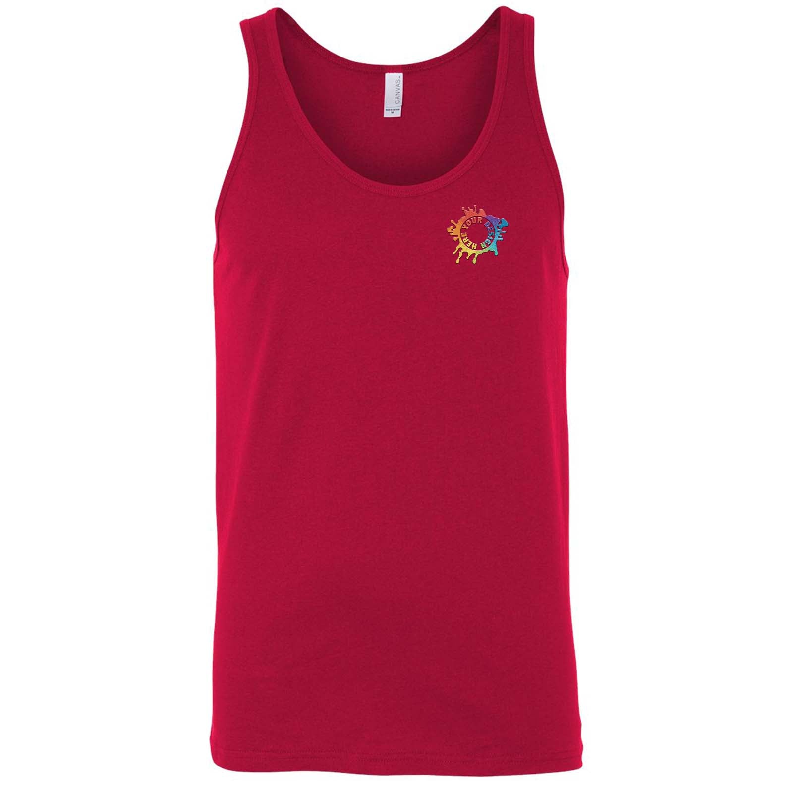 Bella + Canvas Unisex 100% Cotton Jersey Tank Top Embroidery - Mato & Hash