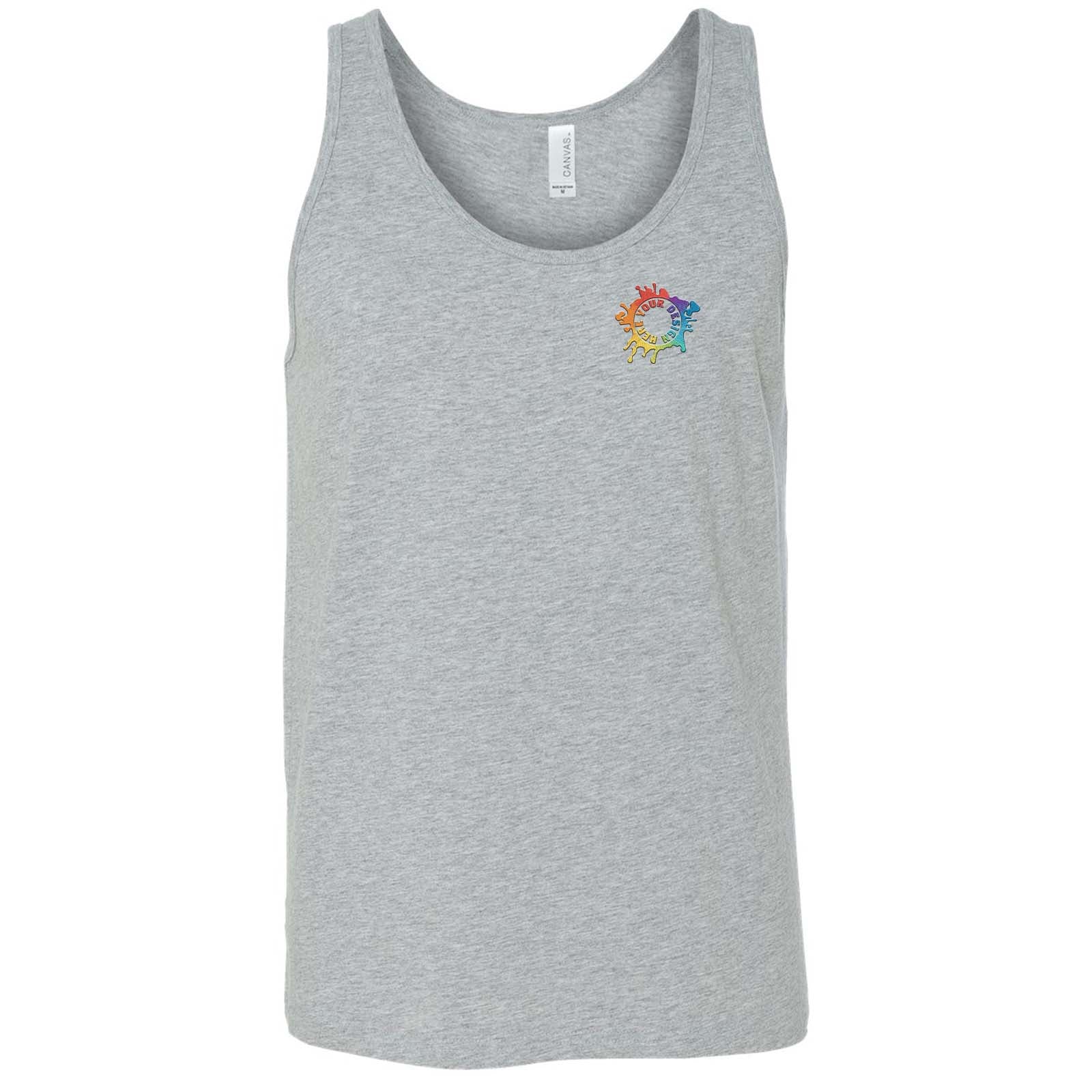 Bella + Canvas Unisex 100% Cotton Jersey Tank Top Embroidery - Mato & Hash