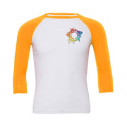 Bella + Canvas Unisex 3/4-Sleeve Baseball Raglan T-Shirt Embroidery - Mato & Hash