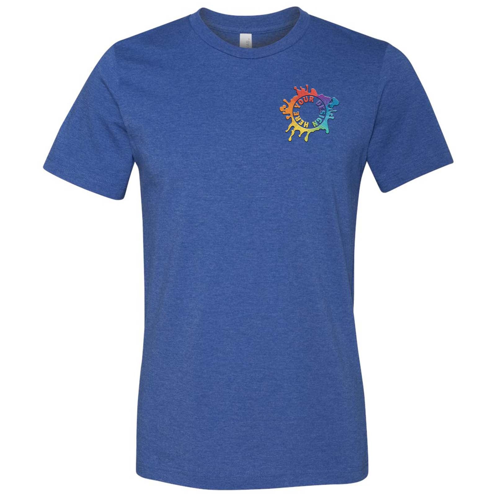 Bella + Canvas Unisex Cotton/Polyester Blend T-Shirt Embroidery - Mato & Hash