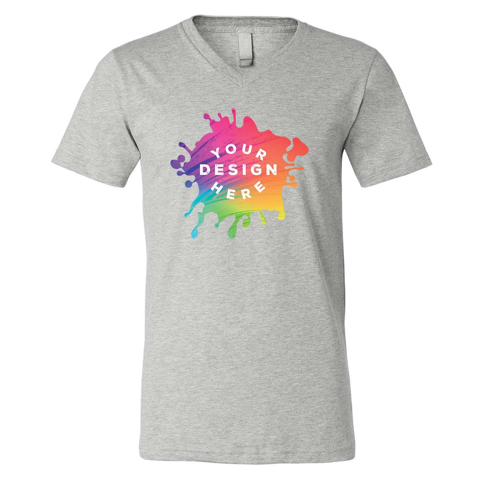 Bella + Canvas Unisex Cotton/Polyester Blend V-Neck T-Shirt - Mato & Hash