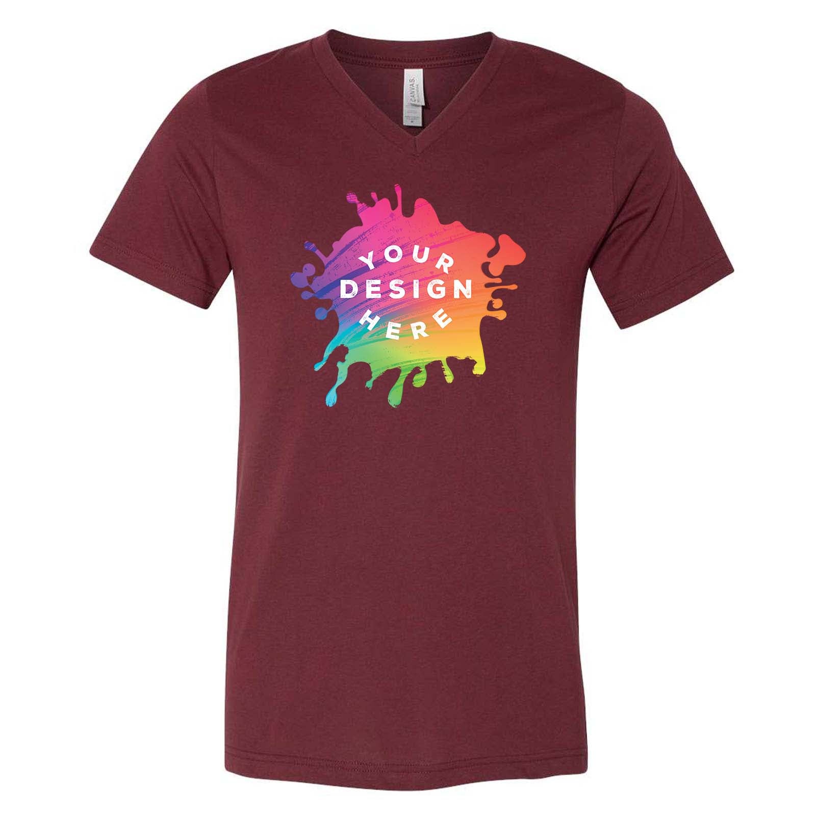 Bella + Canvas Unisex Cotton/Polyester Blend V-Neck T-Shirt - Mato & Hash