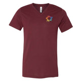 Bella + Canvas Unisex Cotton/Polyester Blend V-Neck T-Shirt Embroidery - Mato & Hash