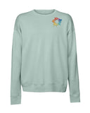 Bella + Canvas Unisex Cotton/Polyester Fleece Drop Shoulder Crew Neck Sweatshirt Embroidery - Mato & Hash