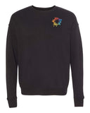Bella + Canvas Unisex Cotton/Polyester Fleece Drop Shoulder Crew Neck Sweatshirt Embroidery