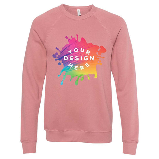 Bella + Canvas Unisex Cotton/Polyester Fleece Raglan Crewneck Sweatshirt - Mato & Hash