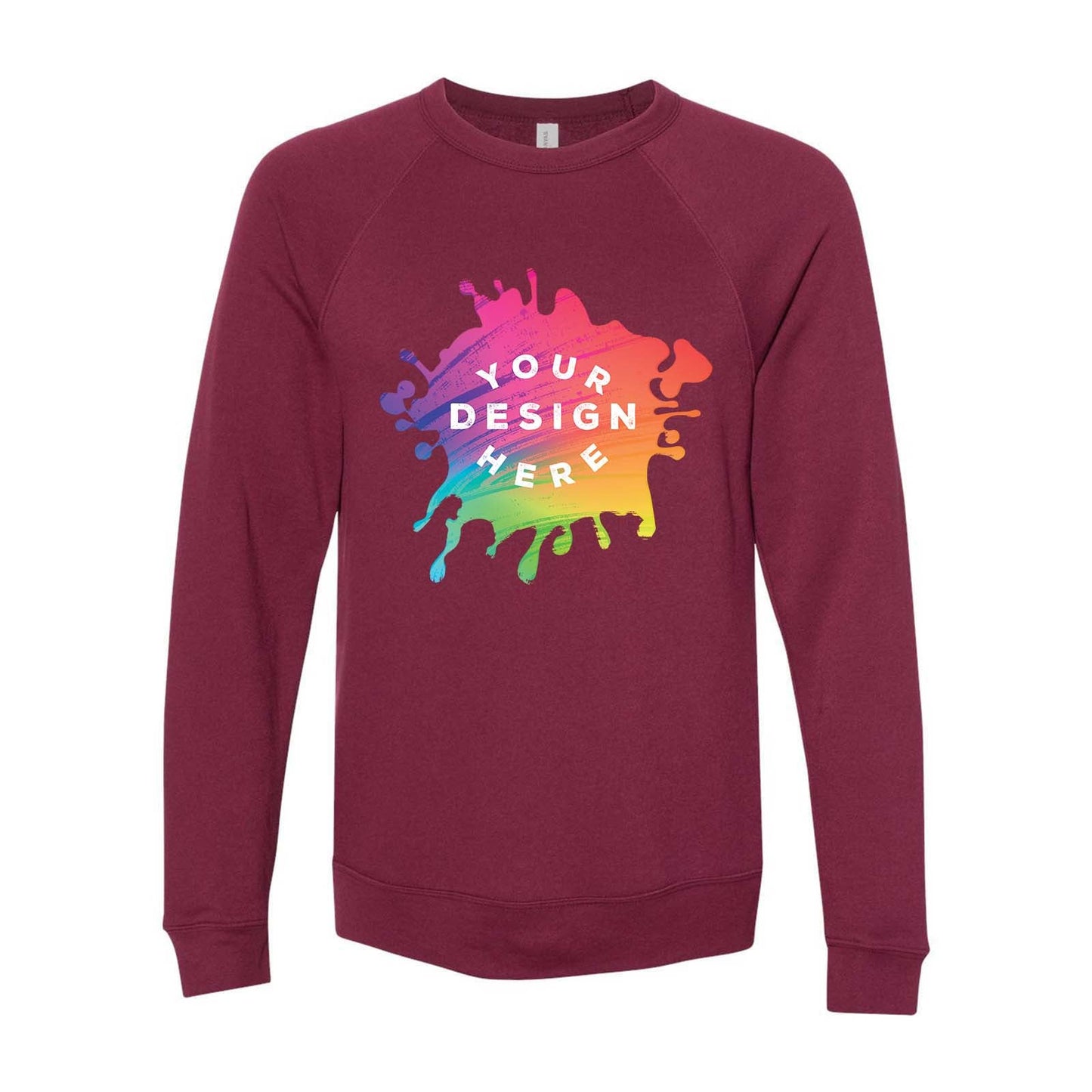 Bella + Canvas Unisex Cotton/Polyester Fleece Raglan Crewneck Sweatshirt - Mato & Hash