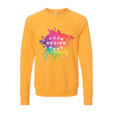 Bella + Canvas Unisex Cotton/Polyester Fleece Raglan Crewneck Sweatshirt