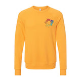 Bella + Canvas Unisex Cotton/Polyester Fleece Raglan Crewneck Sweatshirt Embroidery