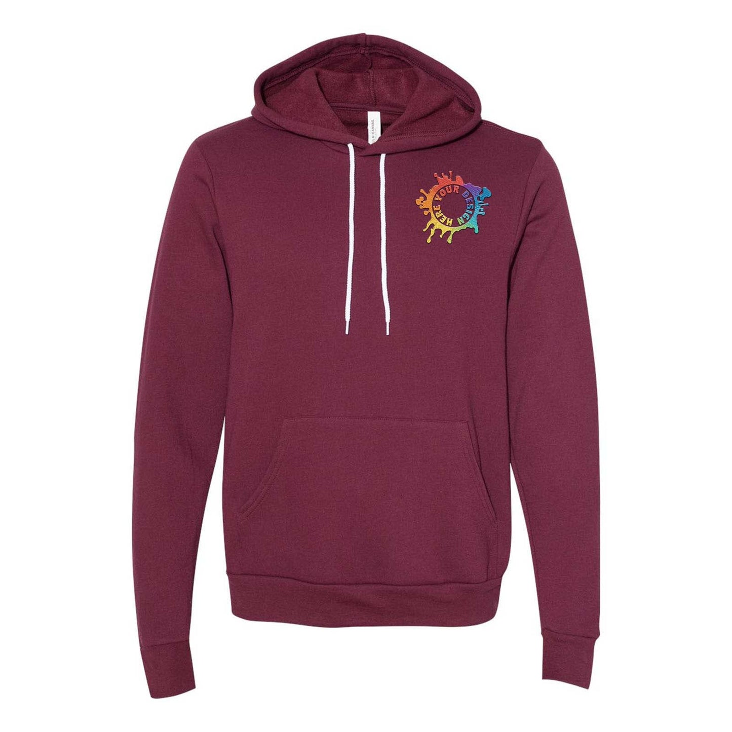 Bella + Canvas Unisex Sponge Fleece Pullover Hoodie Embroidery - Mato & Hash