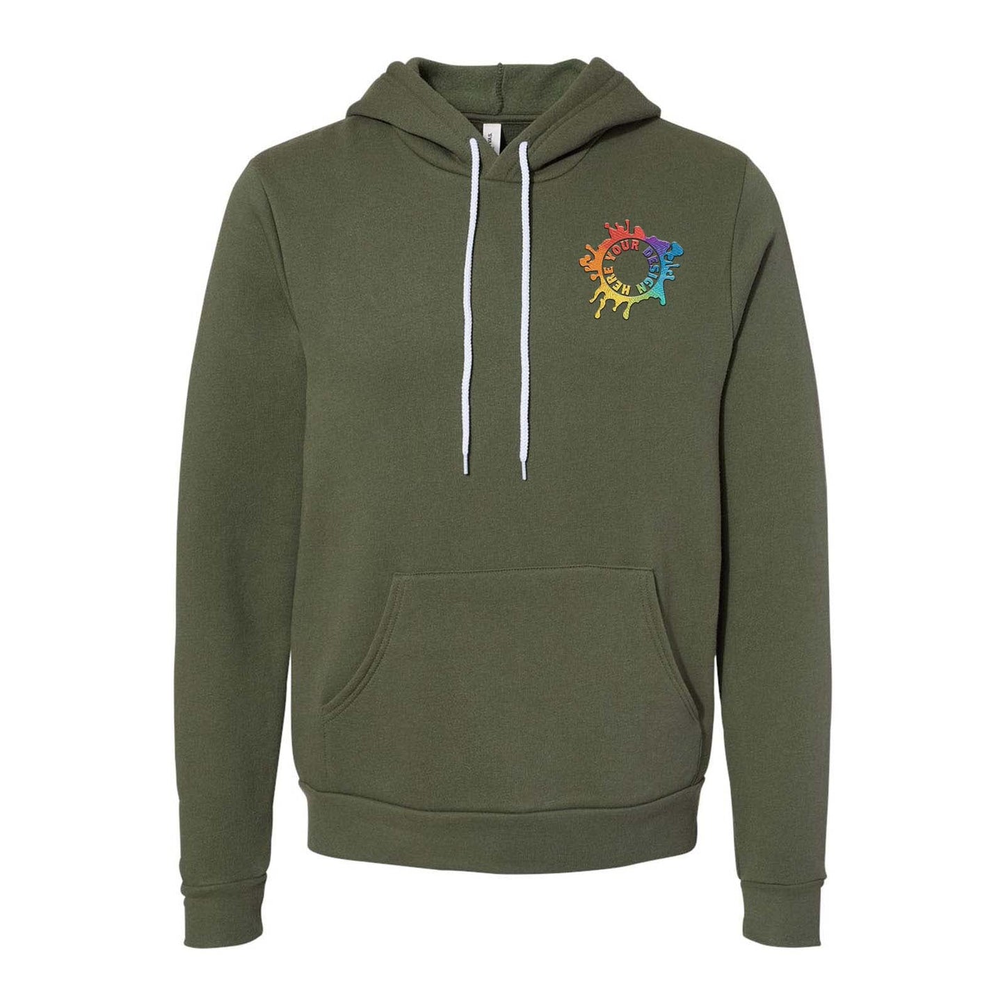 Bella + Canvas Unisex Sponge Fleece Pullover Hoodie Embroidery - Mato & Hash
