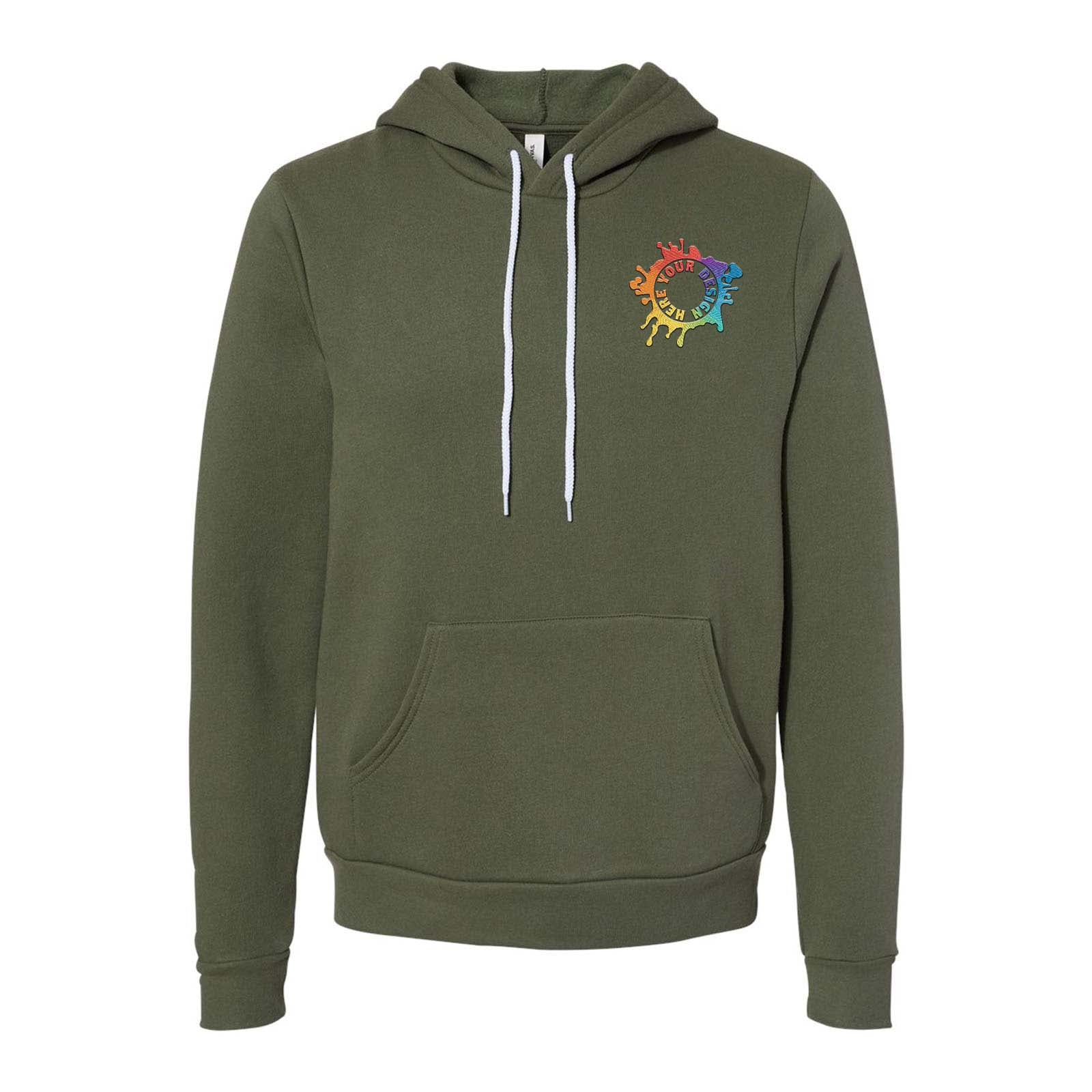 Bella + Canvas Unisex Sponge Fleece Pullover Hoodie Embroidery - Mato & Hash