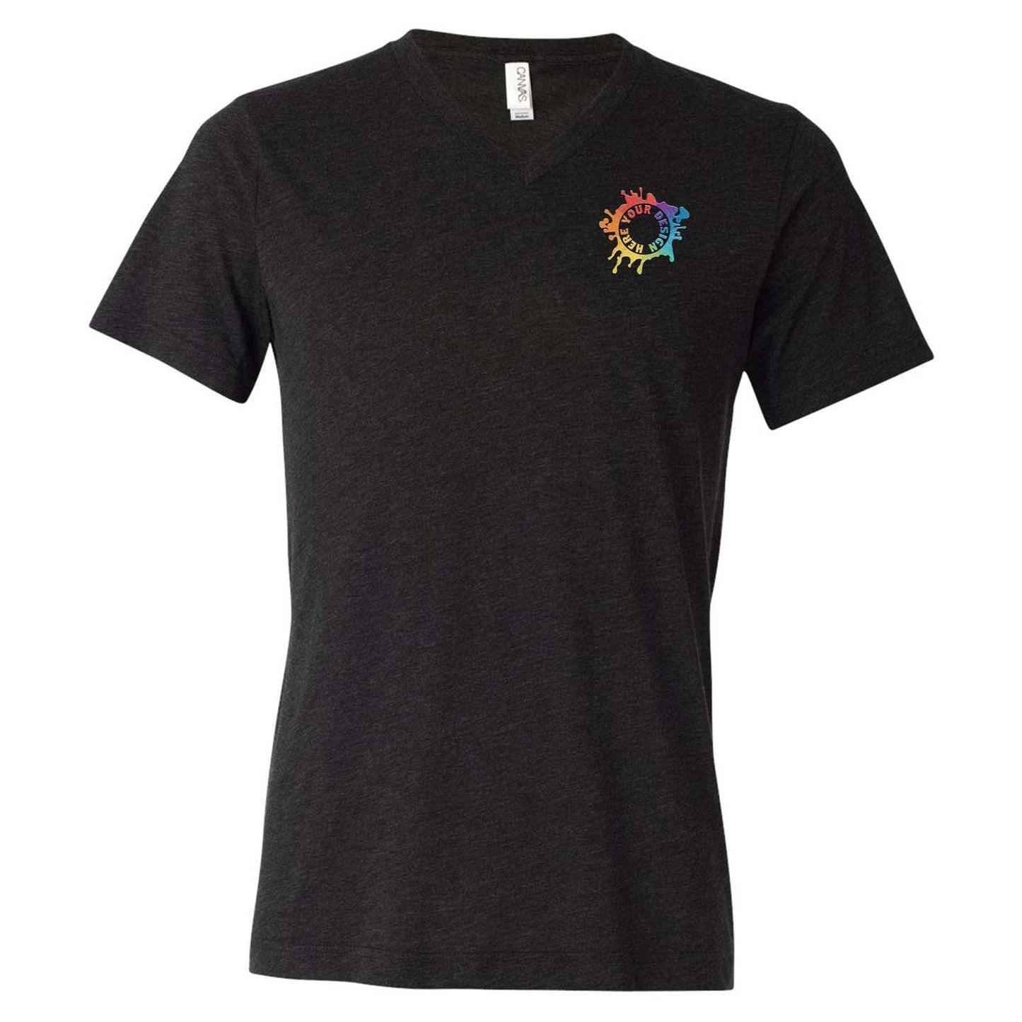 Bella + Canvas Unisex Triblend V-Neck T-Shirt Embroidery - Mato & Hash