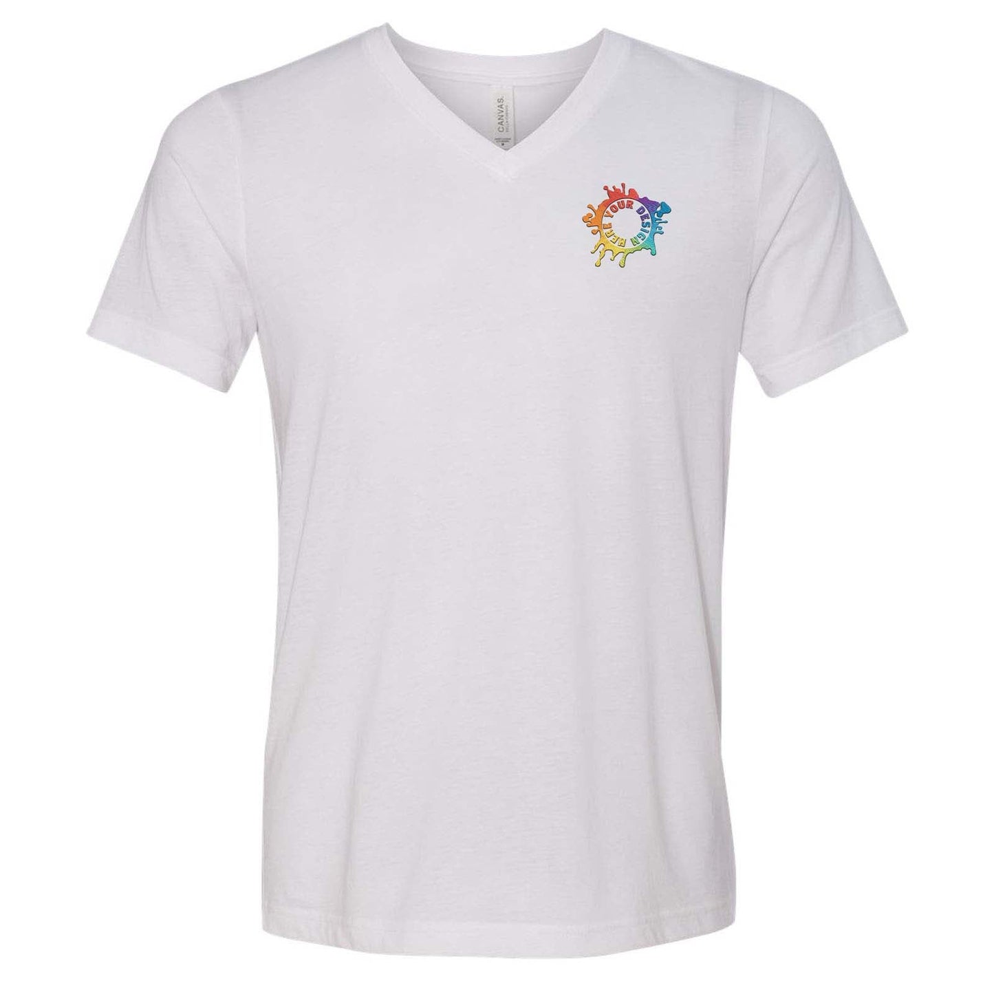 Bella + Canvas Unisex Triblend V-Neck T-Shirt Embroidery - Mato & Hash