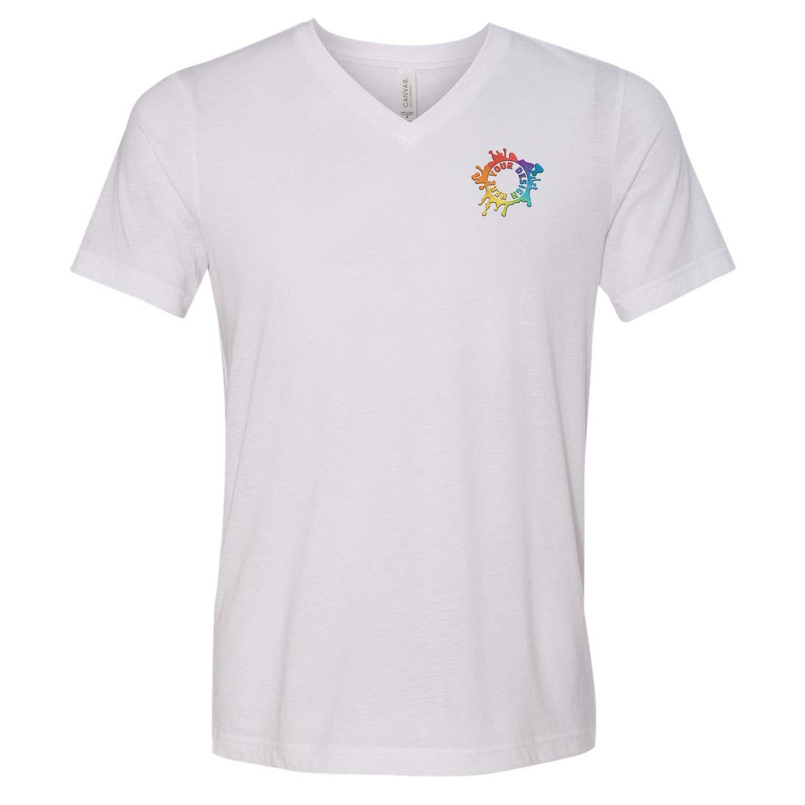 Bella + Canvas Unisex Triblend V-Neck T-Shirt Embroidery - Mato & Hash
