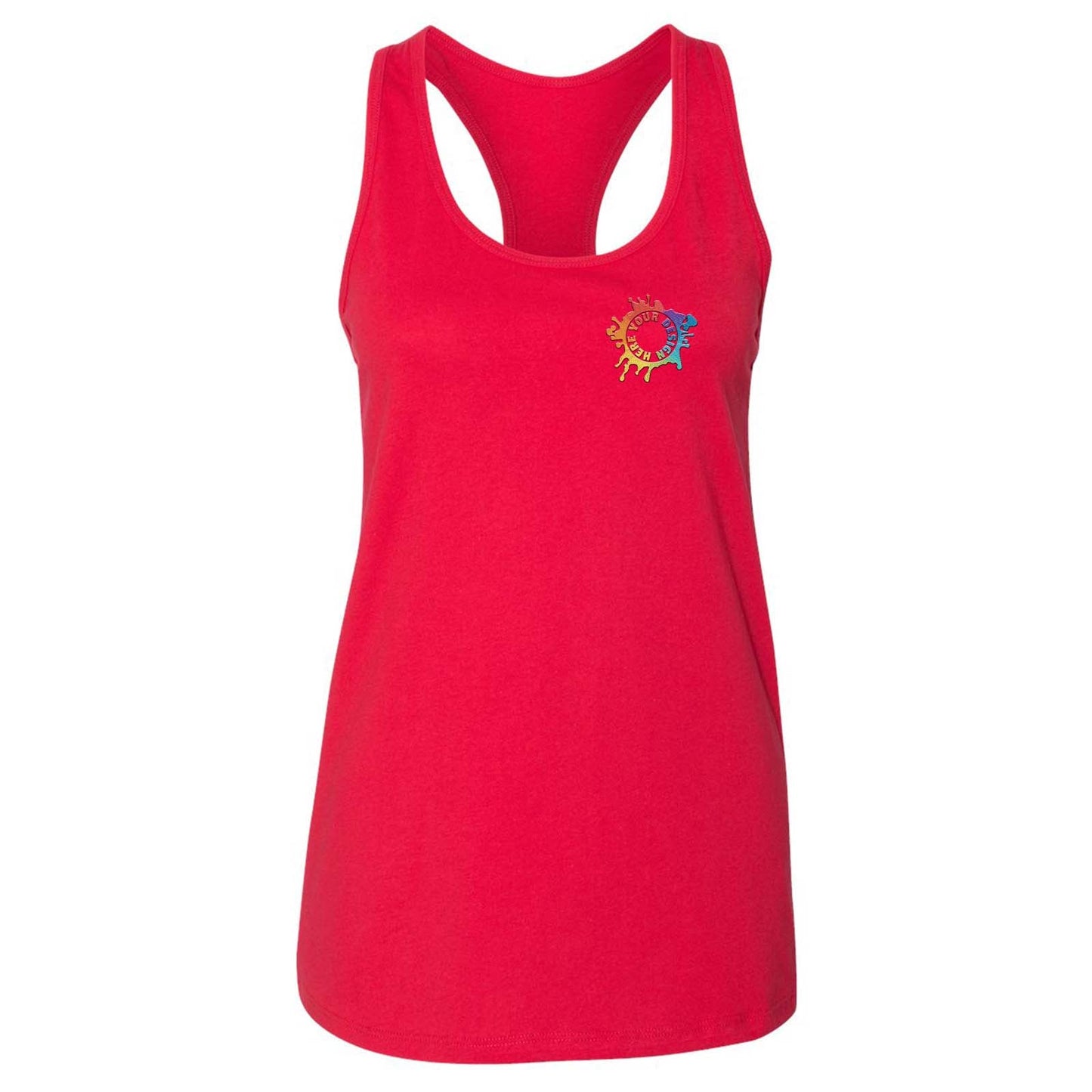 Bella + Canvas Women's 100% Cotton Jersey Racerback Tank Top Embroidery - Mato & Hash