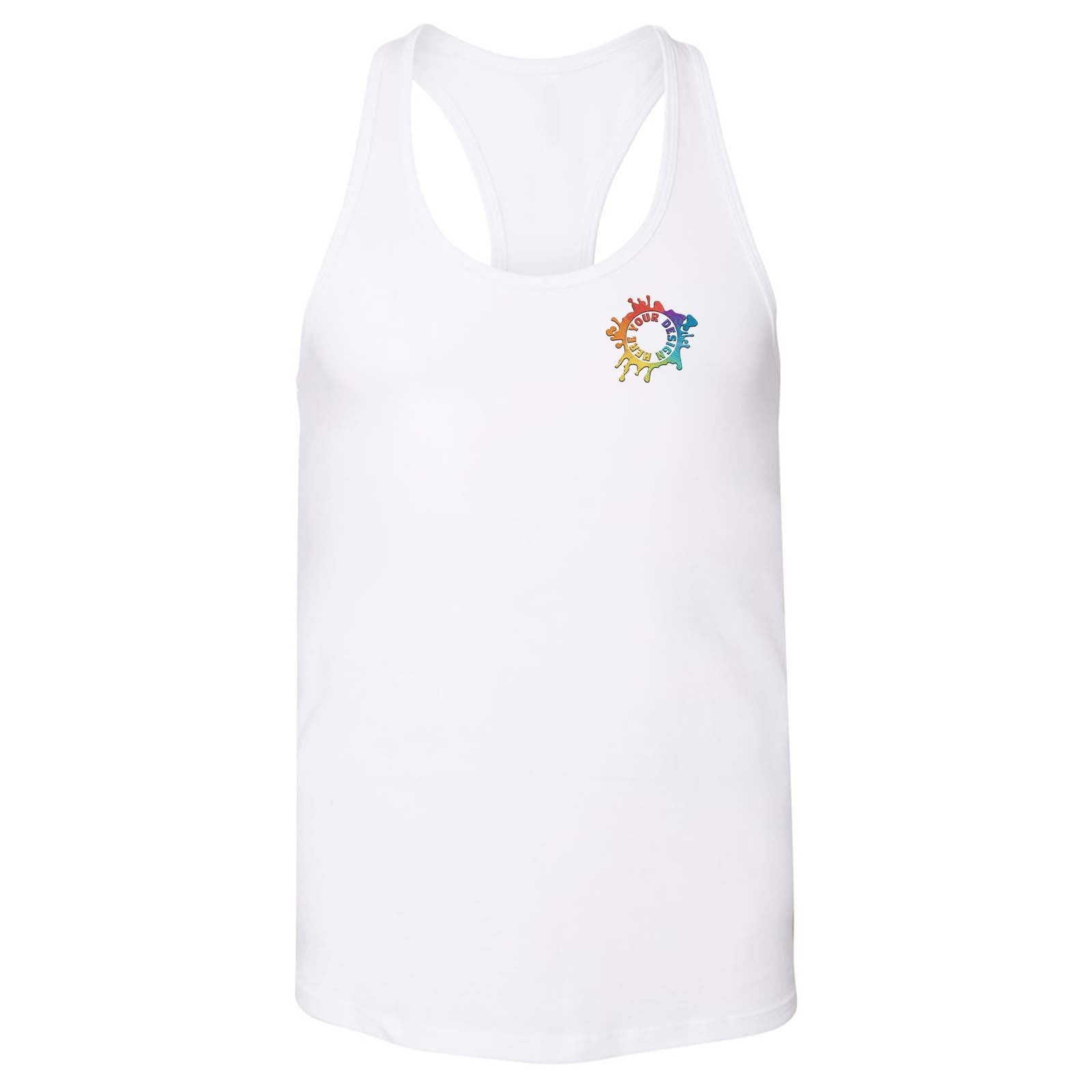 Bella + Canvas Women's 100% Cotton Jersey Racerback Tank Top Embroidery - Mato & Hash
