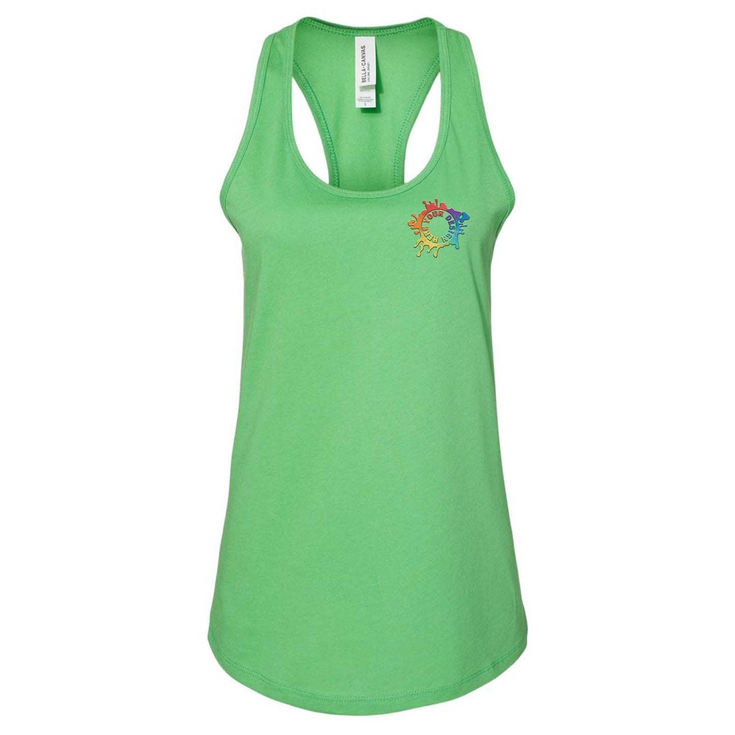 Bella + Canvas Women's 100% Cotton Jersey Racerback Tank Top Embroidery - Mato & Hash