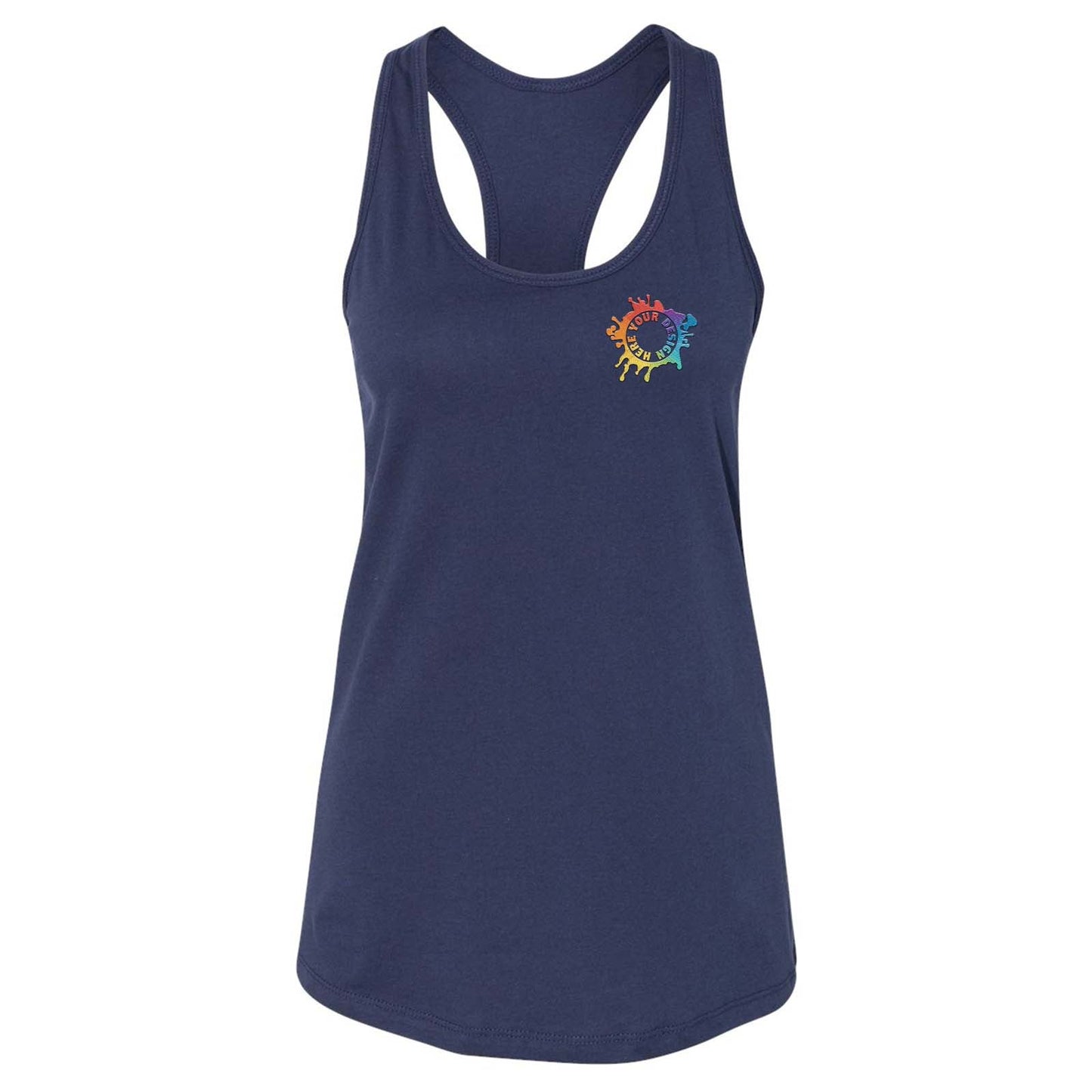 Bella + Canvas Women's 100% Cotton Jersey Racerback Tank Top Embroidery - Mato & Hash