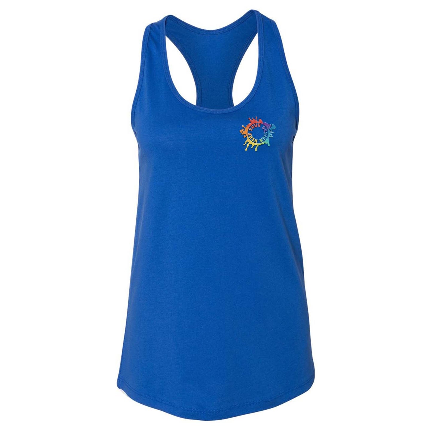 Bella + Canvas Women's 100% Cotton Jersey Racerback Tank Top Embroidery - Mato & Hash