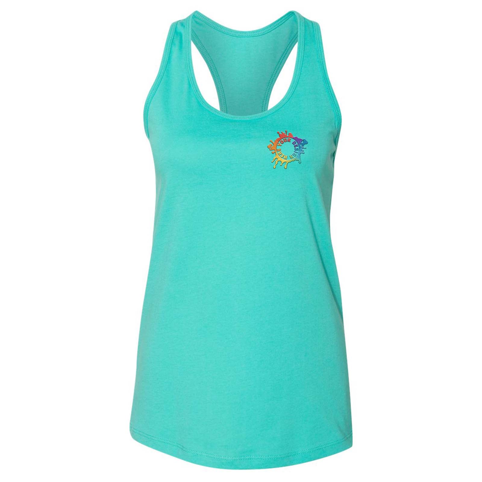 Bella + Canvas Women's 100% Cotton Jersey Racerback Tank Top Embroidery - Mato & Hash