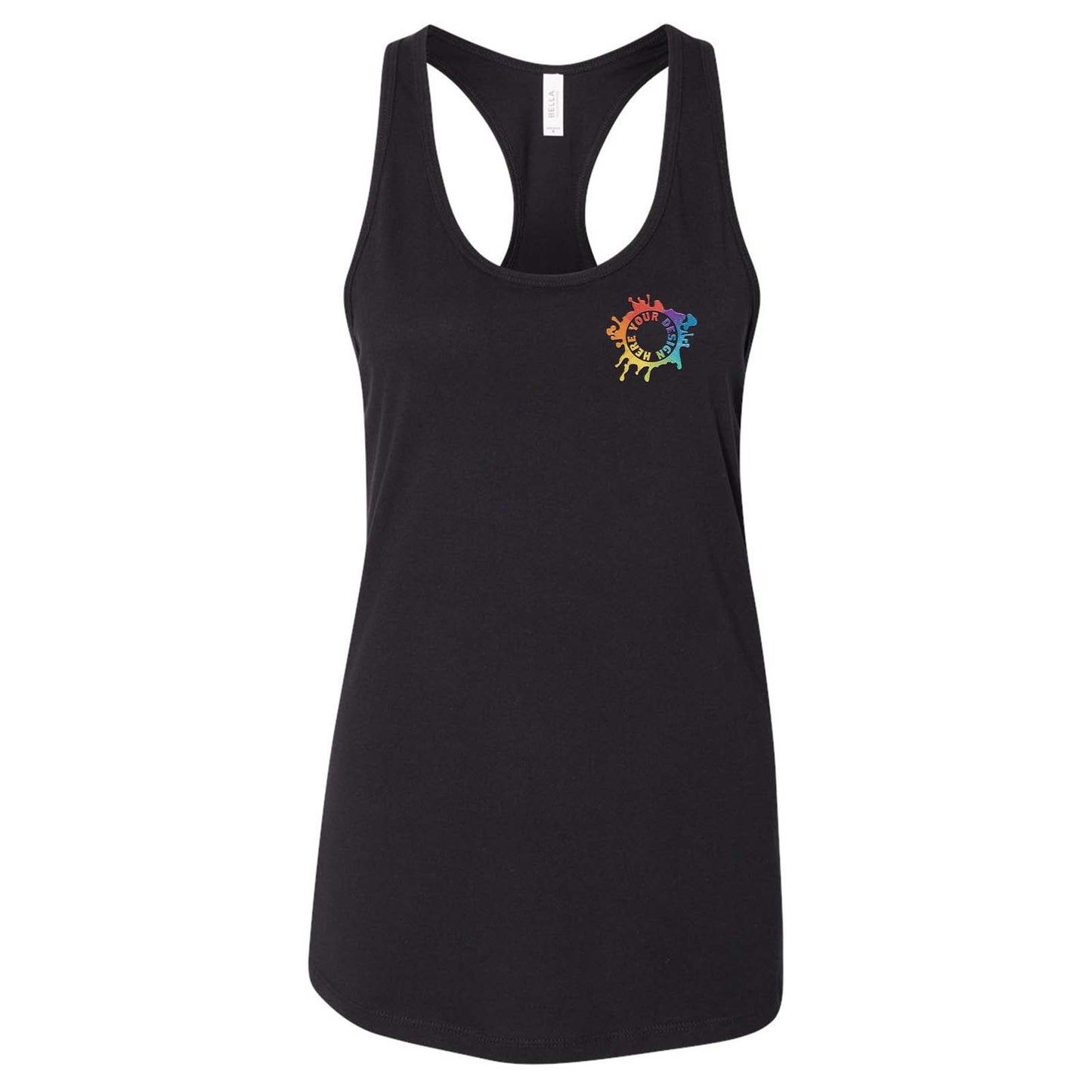 Bella + Canvas Women's 100% Cotton Jersey Racerback Tank Top Embroidery - Mato & Hash