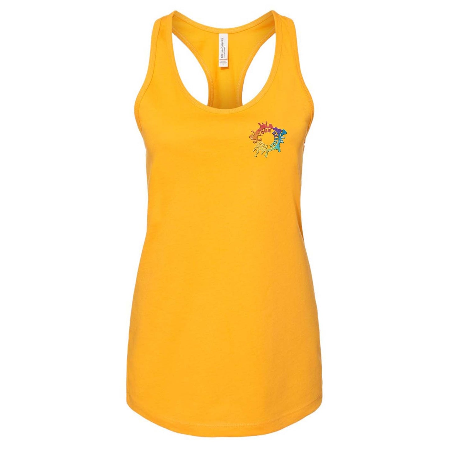 Bella + Canvas Women's 100% Cotton Jersey Racerback Tank Top Embroidery - Mato & Hash