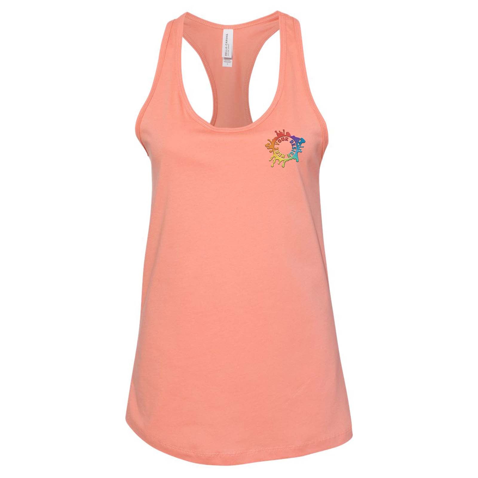 Bella + Canvas Women's 100% Cotton Jersey Racerback Tank Top Embroidery - Mato & Hash