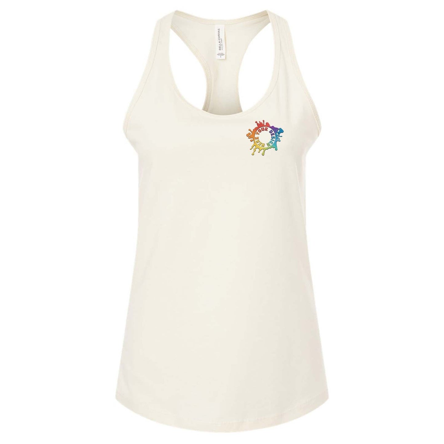 Bella + Canvas Women's 100% Cotton Jersey Racerback Tank Top Embroidery - Mato & Hash