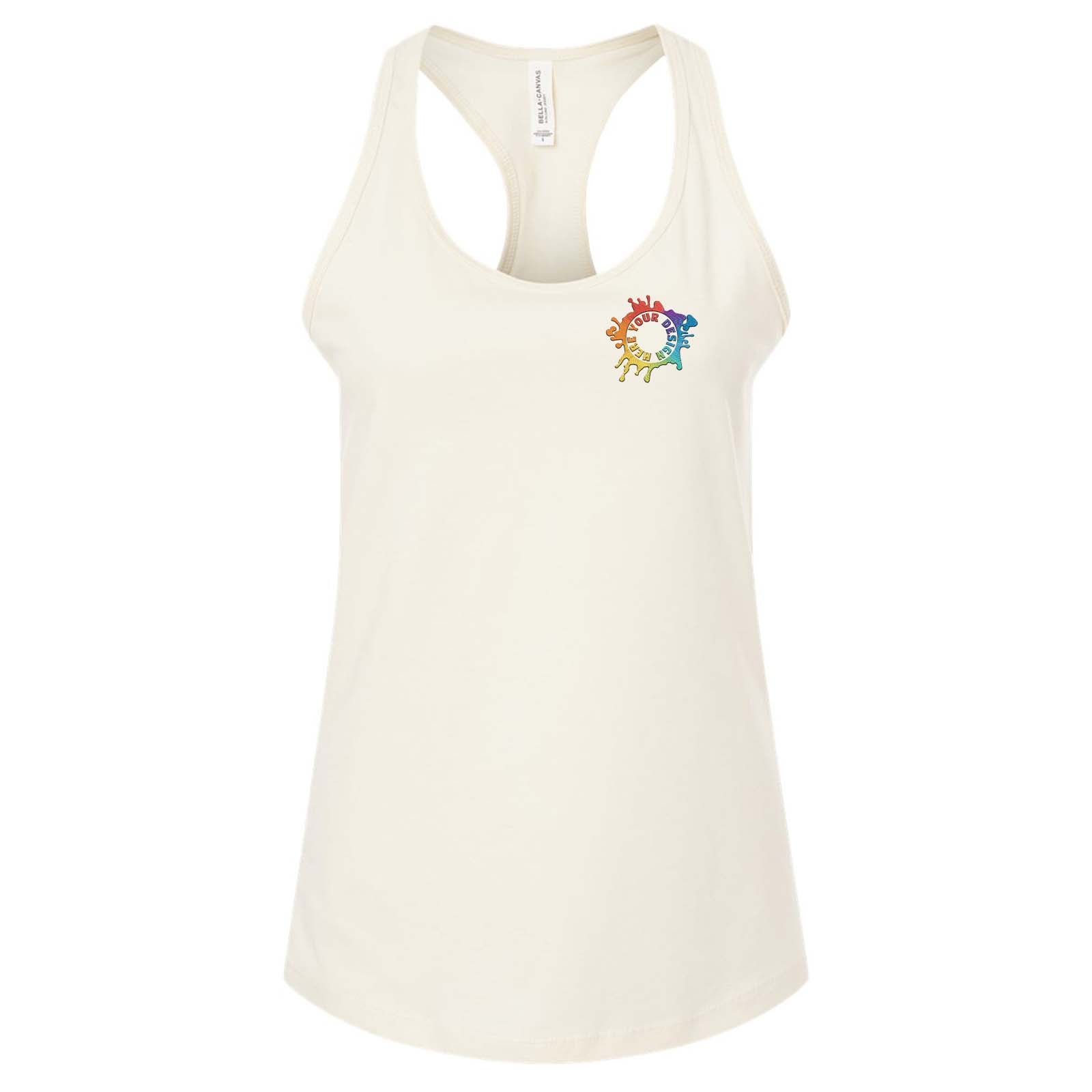 Bella + Canvas Women's 100% Cotton Jersey Racerback Tank Top Embroidery - Mato & Hash