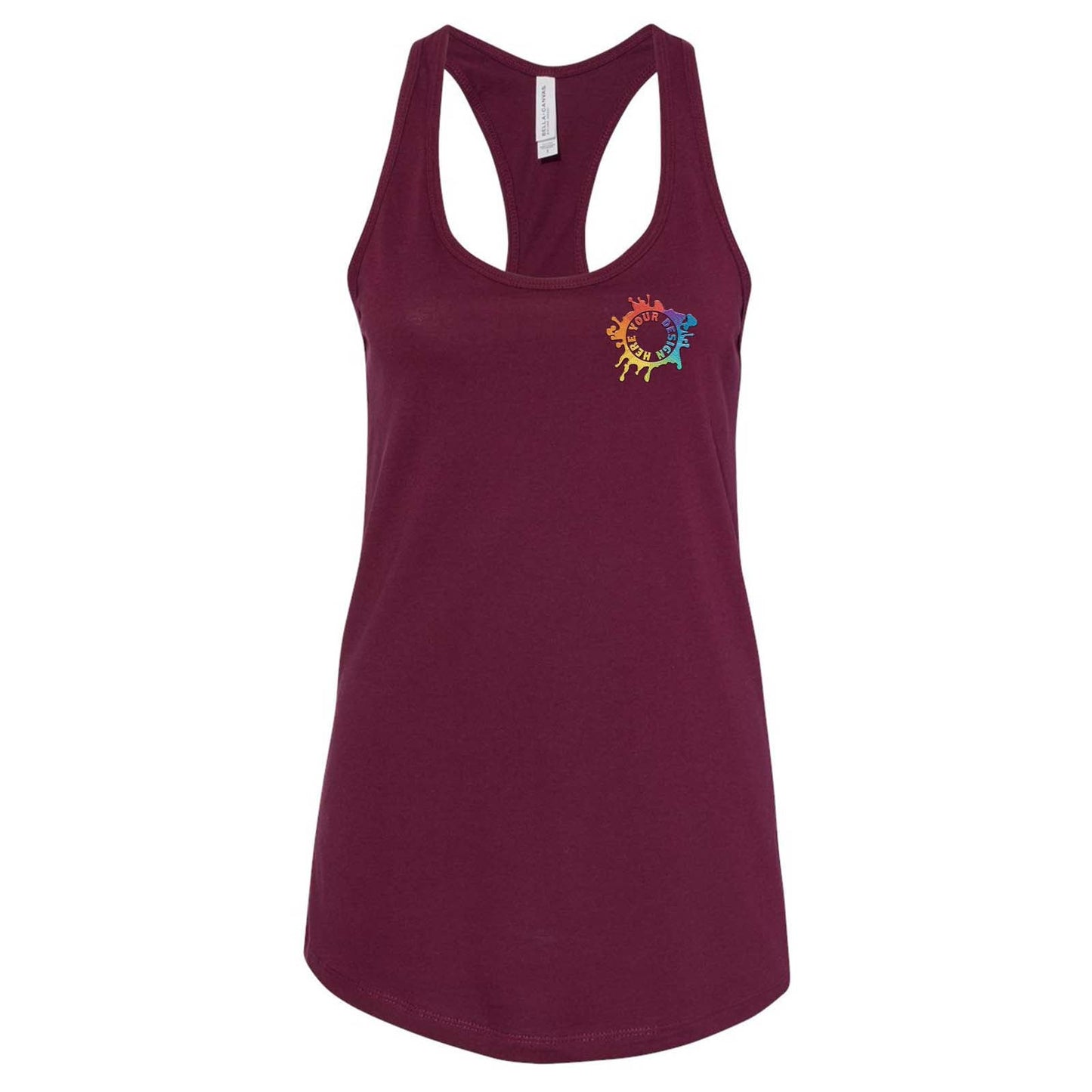 Bella + Canvas Women's 100% Cotton Jersey Racerback Tank Top Embroidery - Mato & Hash