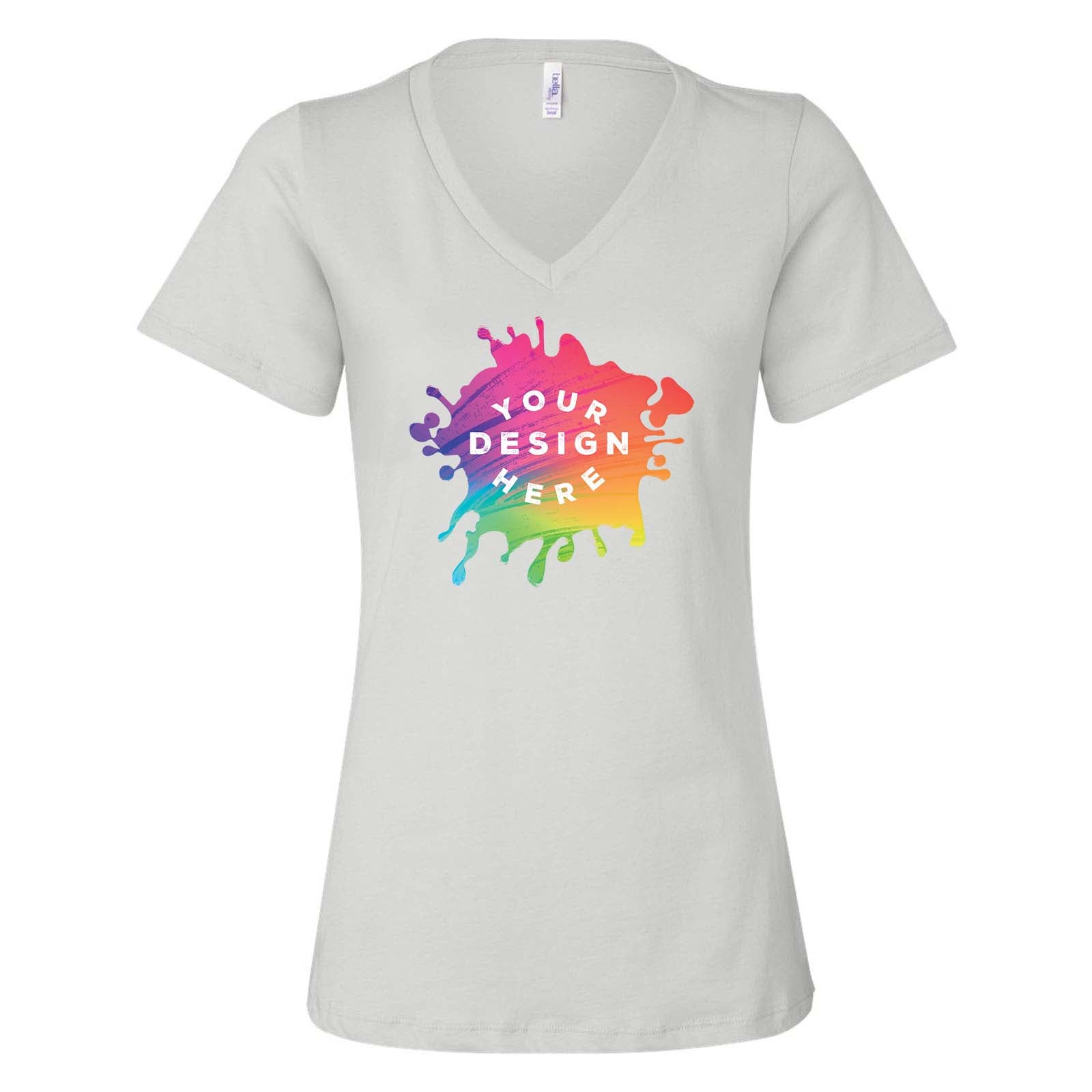 Bella + Canvas Women's 100% Cotton Jersey V-Neck T-Shirt - Mato & Hash