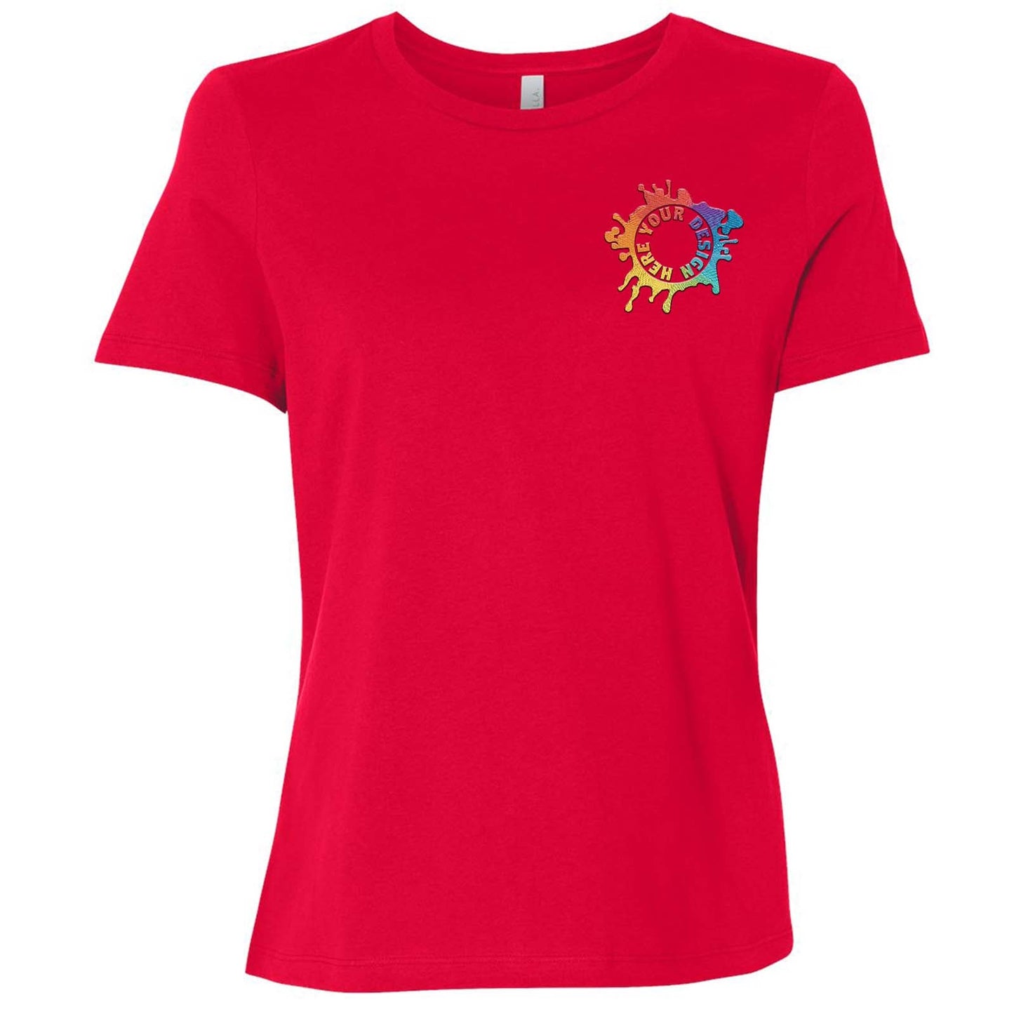 Bella + Canvas Women's 100% Cotton T-Shirt Embroidery - Mato & Hash