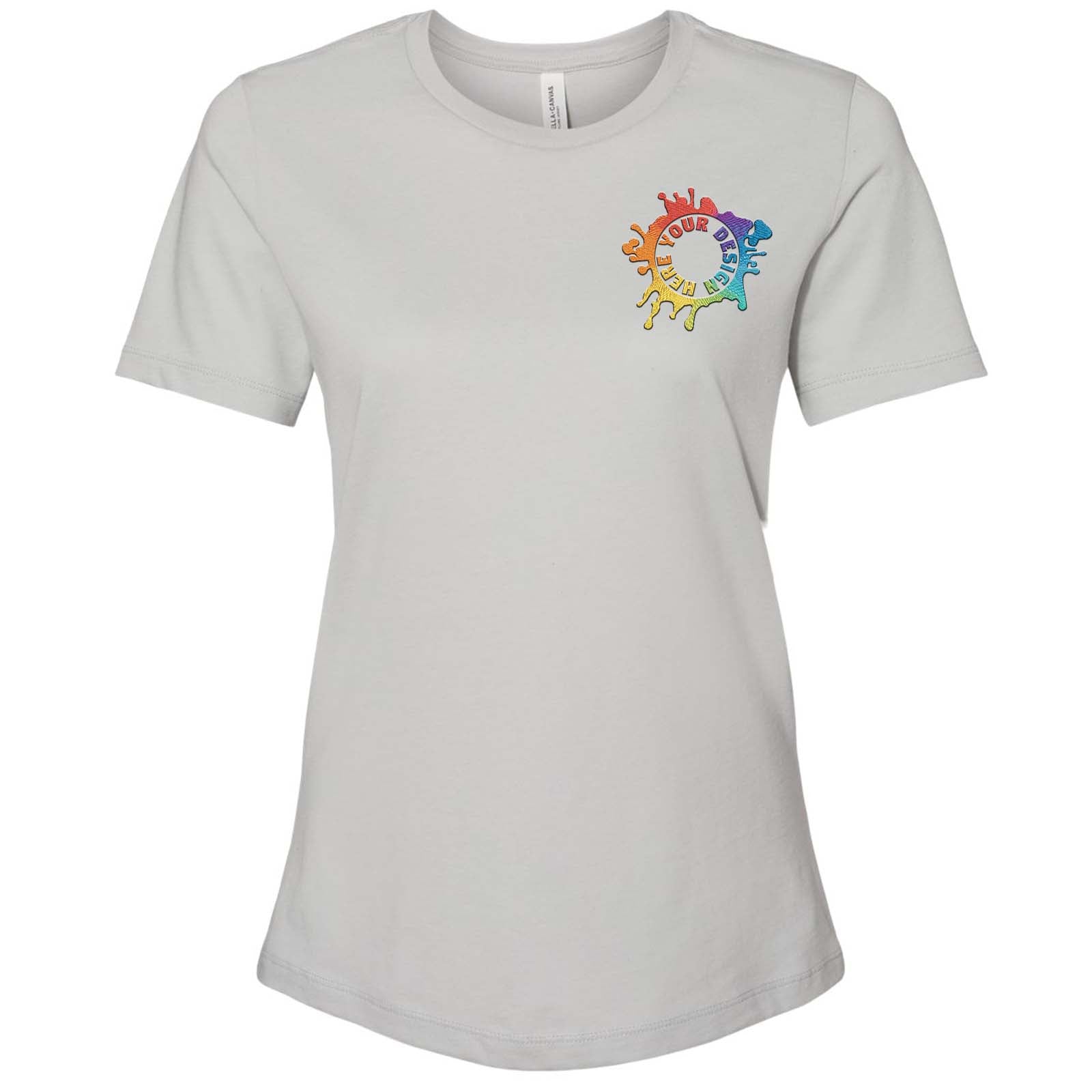 Bella + Canvas Women's 100% Cotton T-Shirt Embroidery - Mato & Hash