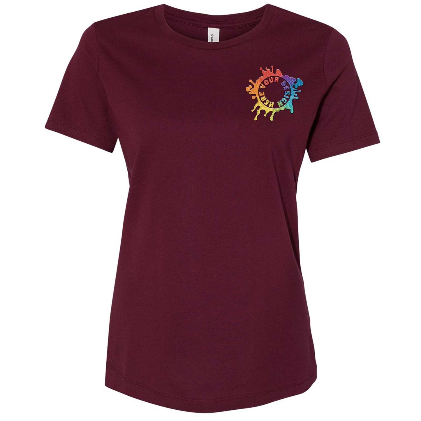 Bella + Canvas Women's 100% Cotton T-Shirt Embroidery - Mato & Hash
