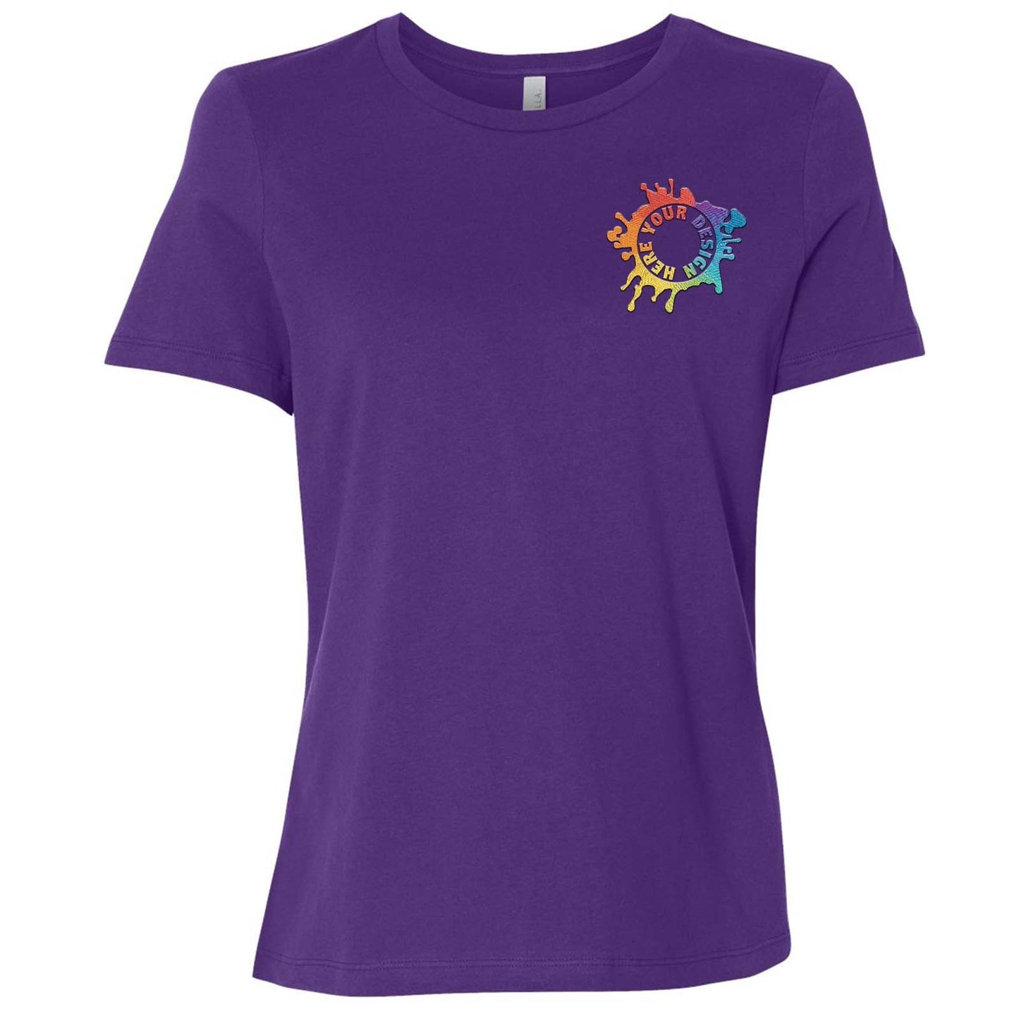 Bella + Canvas Women's 100% Cotton T-Shirt Embroidery - Mato & Hash