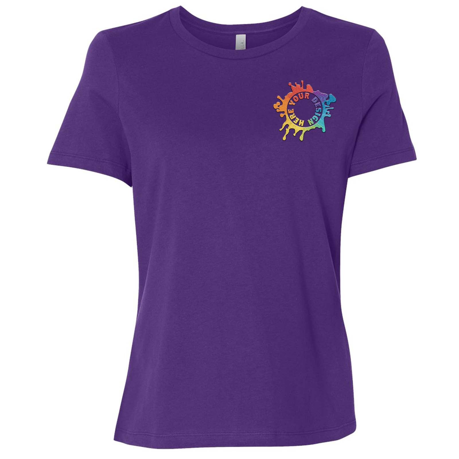 Bella + Canvas Women's 100% Cotton T-Shirt Embroidery - Mato & Hash