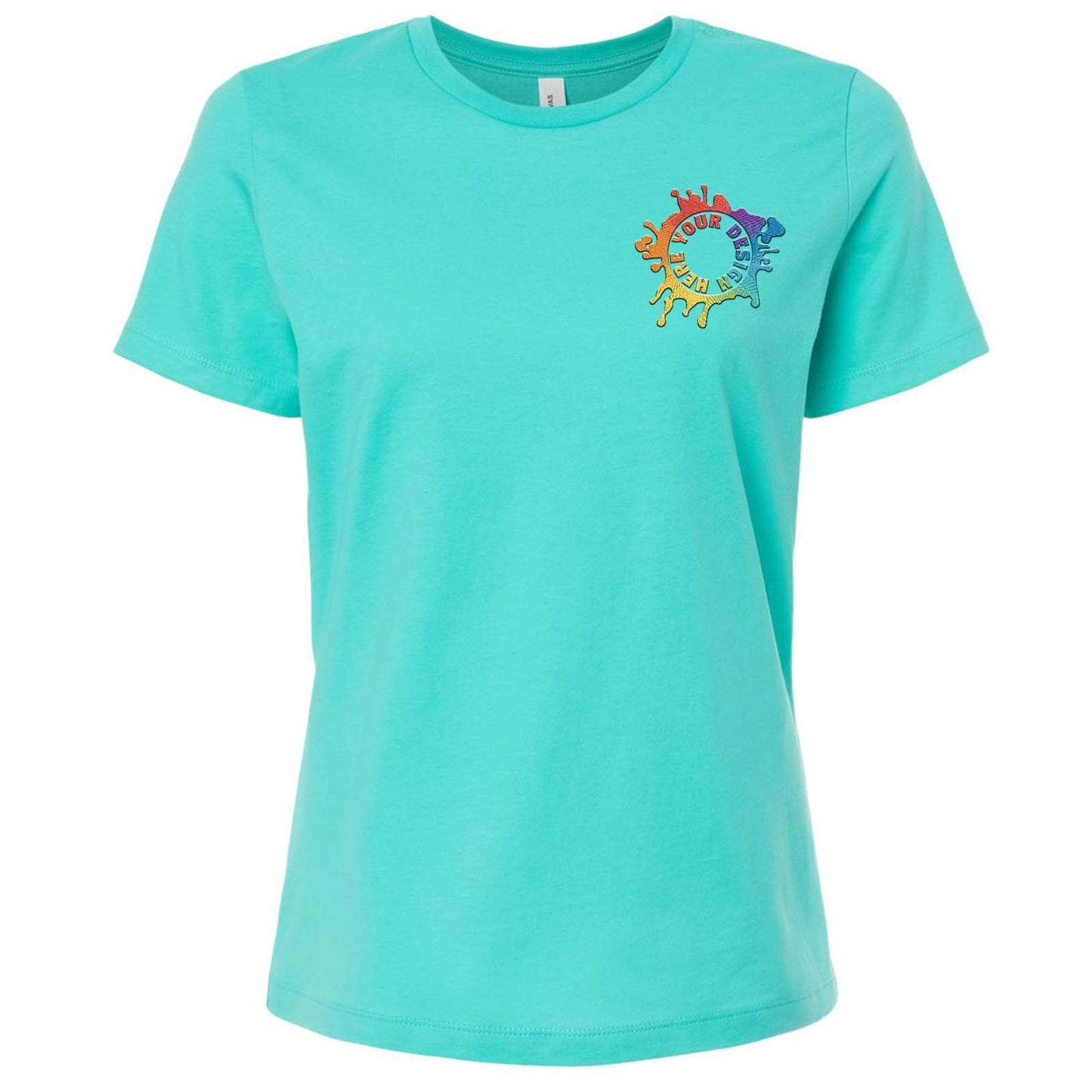 Bella + Canvas Women's 100% Cotton T-Shirt Embroidery - Mato & Hash