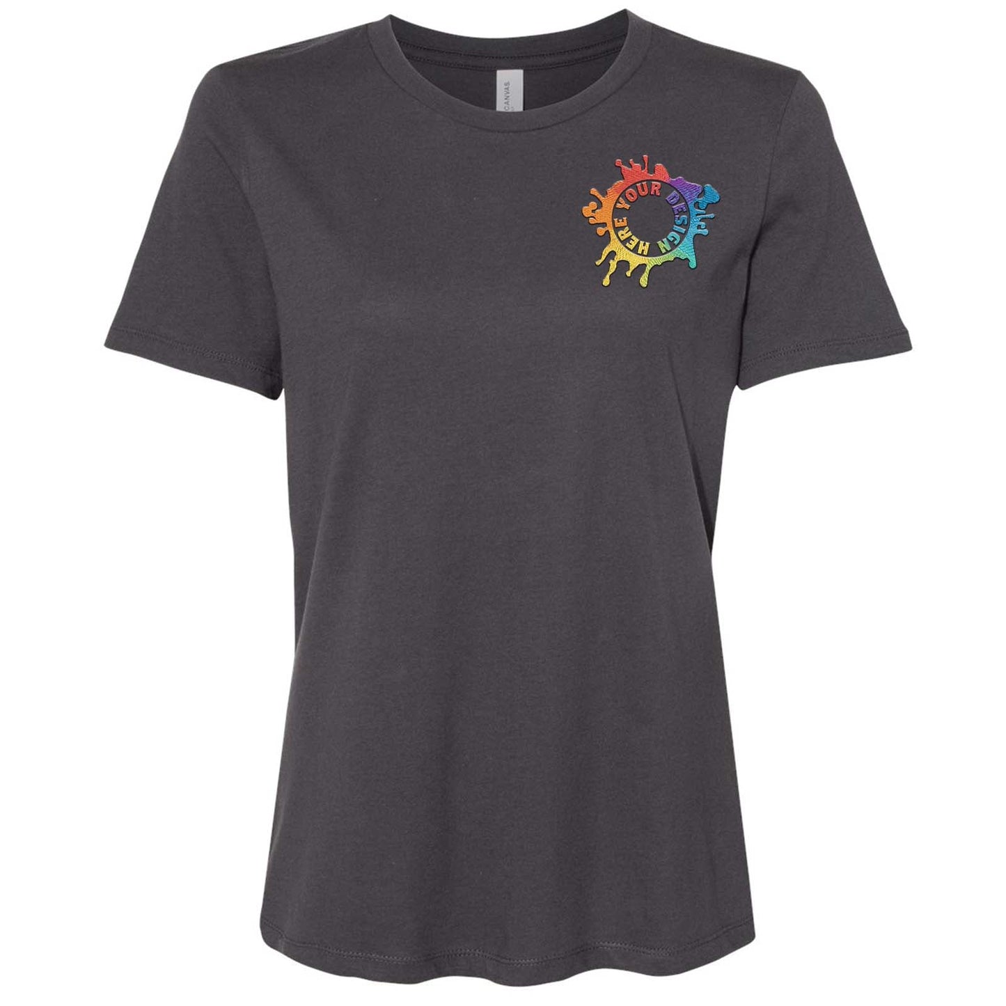 Bella + Canvas Women's 100% Cotton T-Shirt Embroidery - Mato & Hash