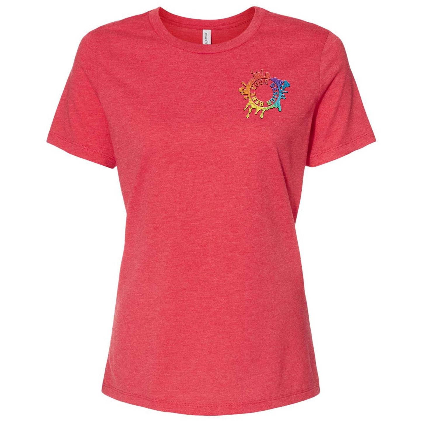 Bella + Canvas Women's Cotton/Polyester Blend T-Shirt Embroidery - Mato & Hash