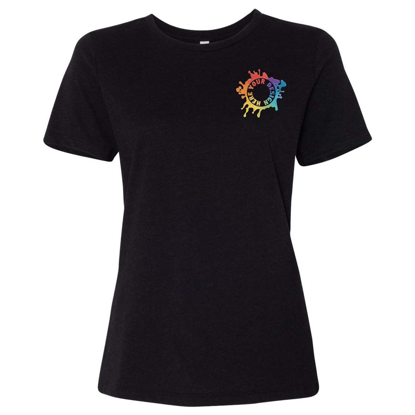 Bella + Canvas Women's Cotton/Polyester Blend T-Shirt Embroidery - Mato & Hash