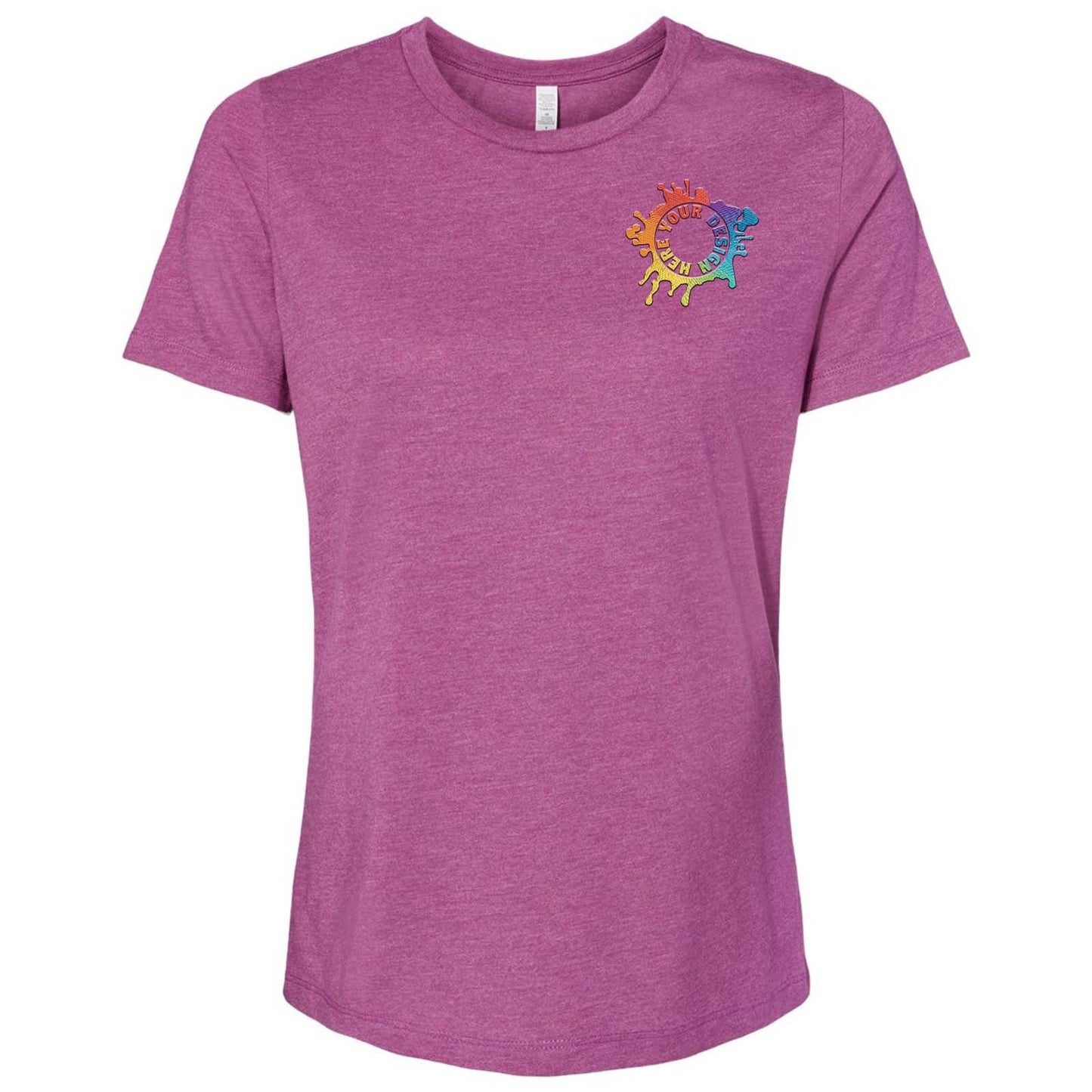 Bella + Canvas Women's Cotton/Polyester Blend T-Shirt Embroidery - Mato & Hash