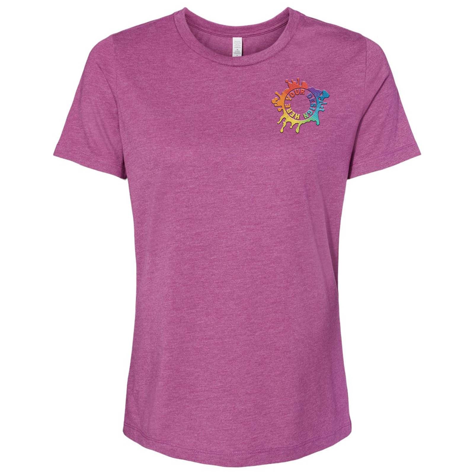Bella + Canvas Women's Cotton/Polyester Blend T-Shirt Embroidery - Mato & Hash