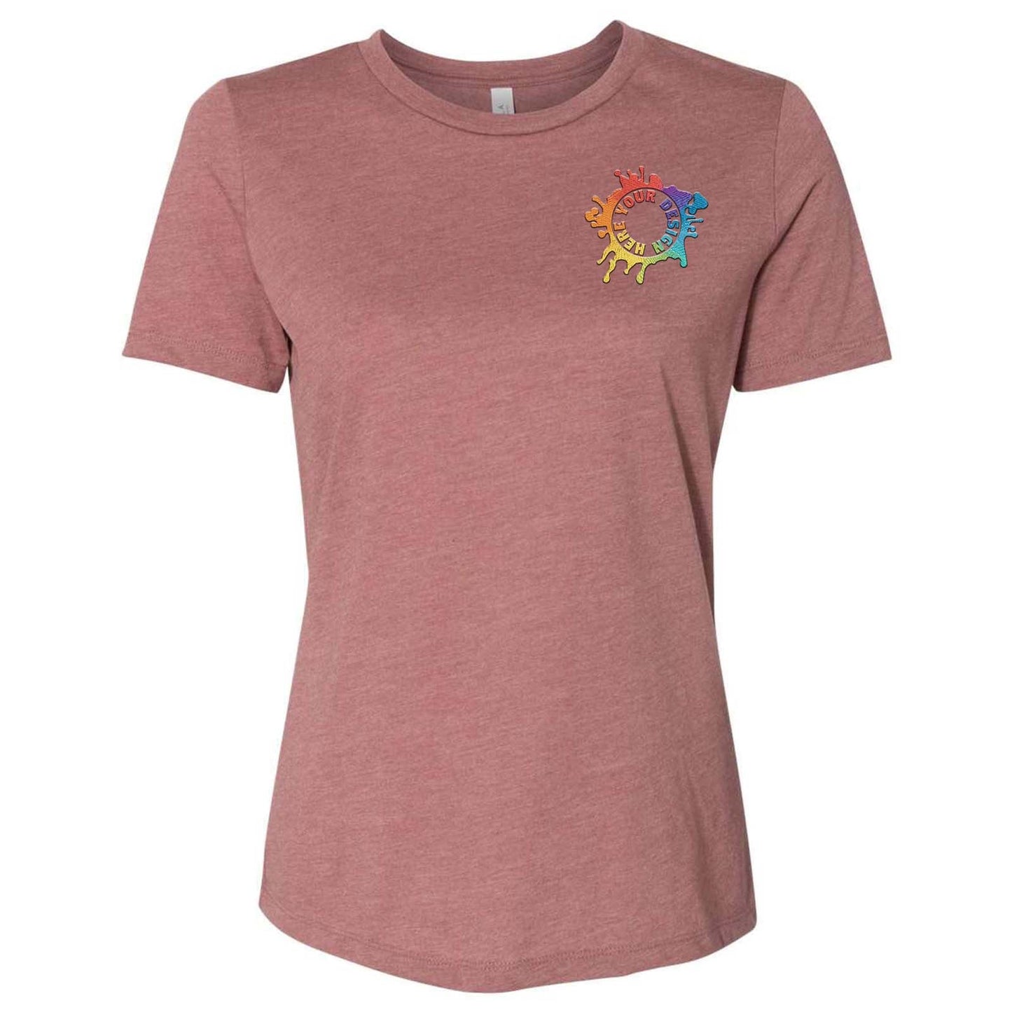 Bella + Canvas Women's Cotton/Polyester Blend T-Shirt Embroidery - Mato & Hash