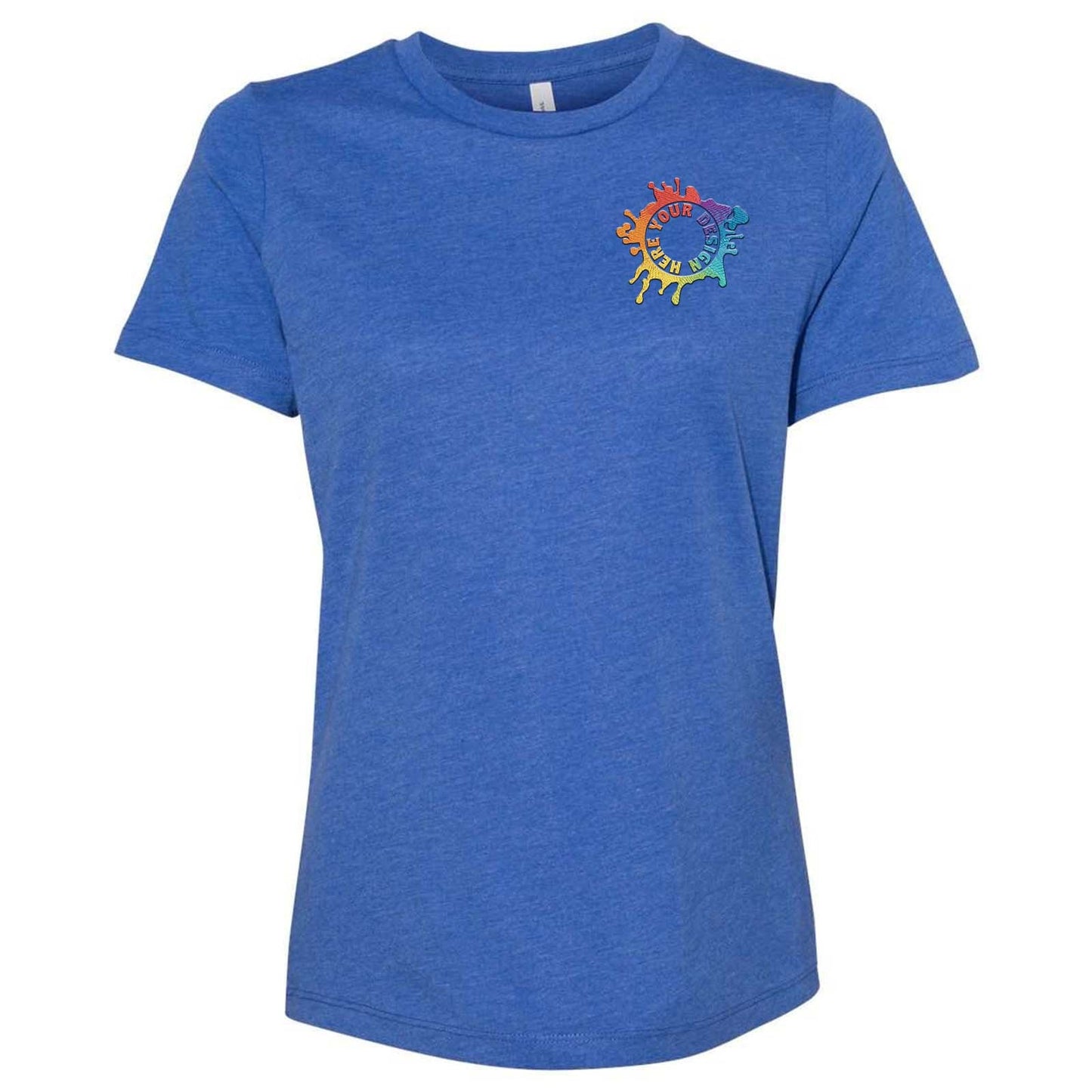 Bella + Canvas Women's Cotton/Polyester Blend T-Shirt Embroidery - Mato & Hash